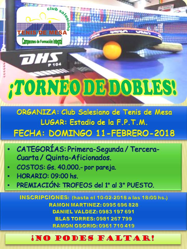 AFICHE Torneo de dobles 2018